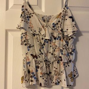 White with pattern blouse